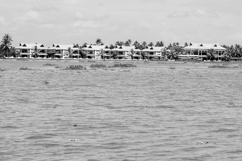 A holiday resort on an islet in Thathampally Lake in Alappuzha district, Kerala